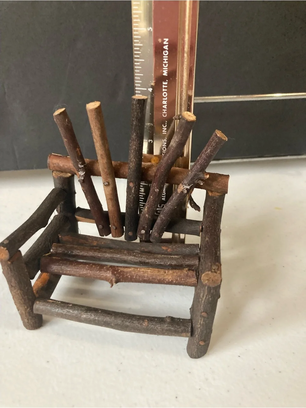 Barbie Rustic Mini Twig Chair Doll House Furniture- Natural Brown